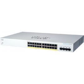 Cisco CBS220-24P-4G Gestionado L2 Gigabit Ethernet (10/100/1000) Energía sobre Ethernet (PoE) 1U Blanco
