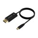 AISENS Cable Conversor Aluminio USB-C a Displayport 8K@60Hz, USB-C/M-DP/M, Negro, 1.8M