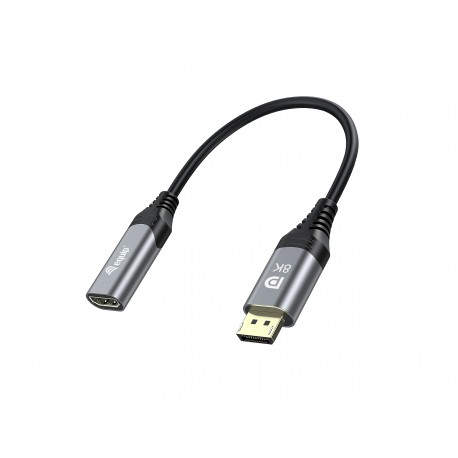 Equip 133446 adaptador de cable de vídeo 0,15 m DisplayPort HDMI Negro, Gris