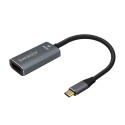 AISENS Conversor Aluminio USB-C a HDMI 4K@60Hz, USB-C/M-HDMI/H, Gris, 15cm