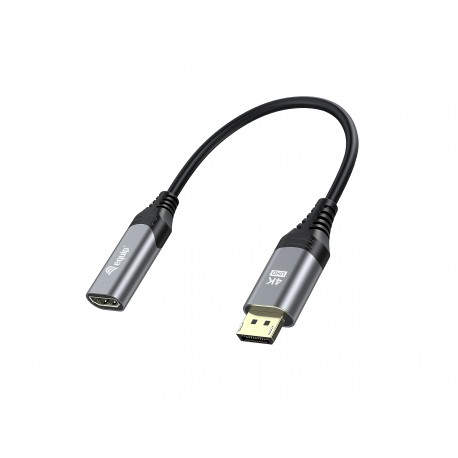 Equip 133445 adaptador de cable de vídeo 0,15 m DisplayPort HDMI Negro, Gris