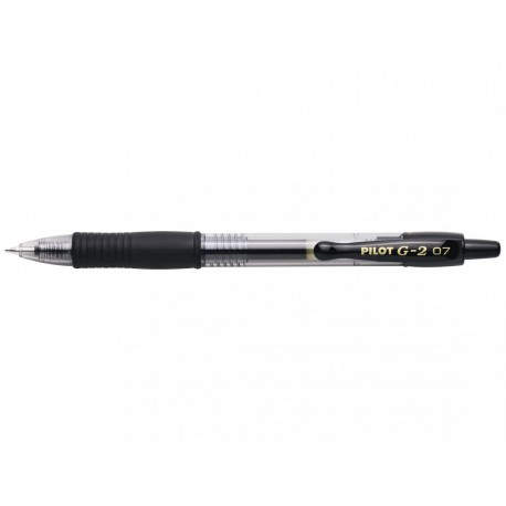 Pilot Gelroller G-2 0.7 Bolígrafo de gel de punta retráctil Medio Negro