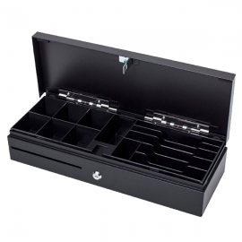 CAJON PORTAMONEDAS MUSTEK 46CM NEGRO VERTICAL