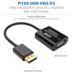 Tripp Lite P134-06N-VGA-V2 adaptador de cable de vídeo 0,15 m DisplayPort VGA (HD15) Negro