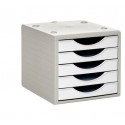 Archivo 2000 4005 BL PS cajonera para oficina Gris, Blanco Poliestireno