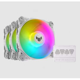 ASUS TUF GAMING TF120 ARGB WHITE EDITION 3IN1 Carcasa del ordenador Refrigerador de aire 12 cm Blanco 3 pieza(s)