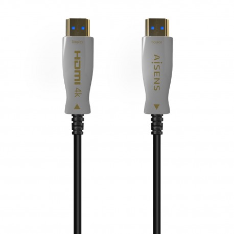AISENS Cable HDMI V2.0 AOC Premium Alta Velocidad / HEC 4k@60Hz 4:4:4 18Gbps, A/M-A/M, Negro, 150m