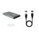 TooQ Caja Externa para Discos de 2,5” HDD/SSD, Gris
