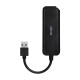 AISENS Hub USB 3.0, Tipo A/M-4x Tipo A/H, Negro, 15cm