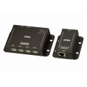 ATEN Extensor USB 2.0 por Cat 5 con hub de cuatro puertos (hasta 50 m)