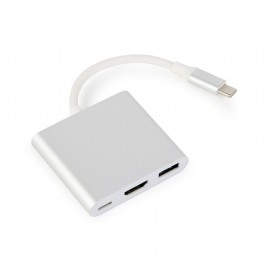 Gembird A-CM-HDMIF-02-SV Adaptador gráfico USB Plata