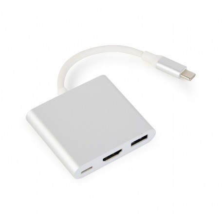 Gembird A-CM-HDMIF-02-SV Adaptador gráfico USB Plata