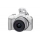 Canon EOS R50, White + RF-S 18-45mm F4.5-6.3 IS STM Kit MILC 24,2 MP CMOS 6000 x 4000 Pixeles Blanco