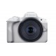 Canon EOS R50, White + RF-S 18-45mm F4.5-6.3 IS STM Kit MILC 24,2 MP CMOS 6000 x 4000 Pixeles Blanco
