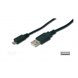 ASSMANN Electronic AK-300110-010-S cable USB 1 m USB A Micro-USB B Negro