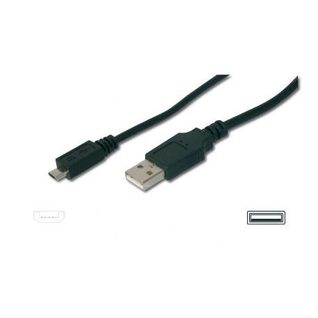 ASSMANN Electronic AK-300110-010-S cable USB 1 m USB A Micro-USB B Negro
