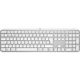 Logitech MX Keys S teclado RF Wireless + Bluetooth Portugués Aluminio, Blanco