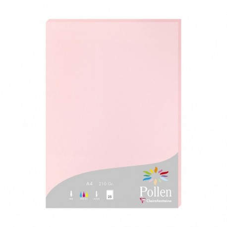 Clairefontaine Pollen papel para impresora de inyección de tinta A4 (210x297 mm) 25 hojas Rosa