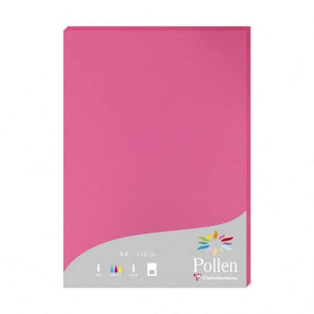 Clairefontaine Pollen papel para impresora de inyección de tinta A4 (210x297 mm) 25 hojas Fucsia