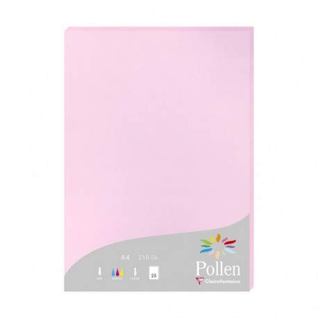 Clairefontaine Pollen papel para impresora de inyección de tinta A4 (210x297 mm) 25 hojas Rosa