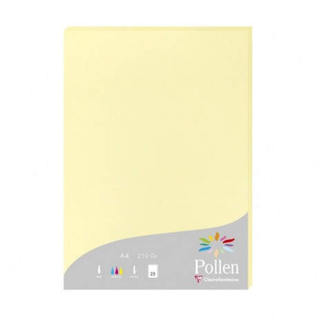Clairefontaine Pollen papel para impresora de inyección de tinta A4 (210x297 mm) 25 hojas Amarillo