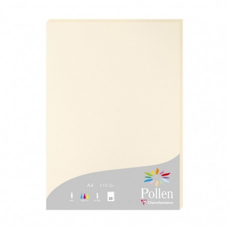 Clairefontaine Pollen papel para impresora de inyección de tinta A4 (210x297 mm) 25 hojas Marfil