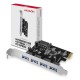 Axagon PCEU-430VL tarjeta y adaptador de interfaz Interno USB 3.2 Gen 1 (3.1 Gen 1)