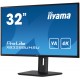 iiyama ProLite XB3288UHSU-B5 pantalla para PC 80 cm (31.5) 3840 x 2160 Pixeles 4K Ultra HD LCD Negro