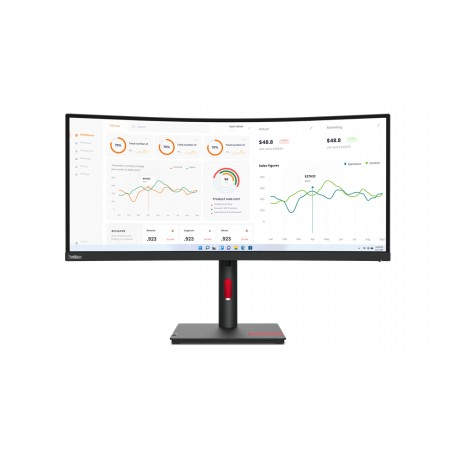 Lenovo ThinkVision T34w-30 LED display 86,4 cm (34'') 3440 x 1440 Pixeles Wide Quad HD Negro