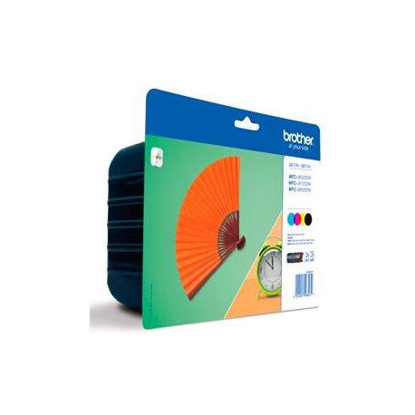 Brother LC129XLVALBP Pack Negro y Tricolor