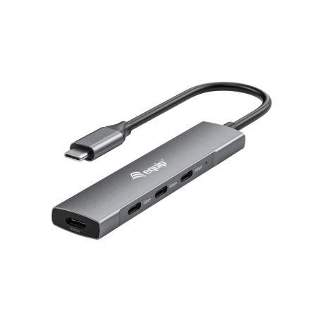 Equip 128963 hub de interfaz USB 3.2 Gen 1 (3.1 Gen 1) Type-C 5000 Mbit/s Negro, Plata