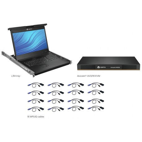 Vertiv Avocent Consola LCD de acceso directo al rack de 19'' con conmutador KVM