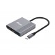 Equip 133488 Adaptador gráfico USB 3840 x 2160 Pixeles Negro, Gris
