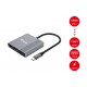 Equip 133488 Adaptador gráfico USB 3840 x 2160 Pixeles Negro, Gris