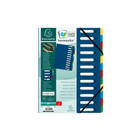 Exacompta 55122E carpeta Cartón Azul, Multicolor A4