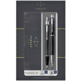 Parker 2093215 juego de bolígrafos Negro, Plata 2 pieza(s)