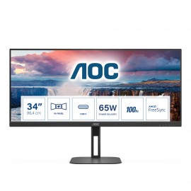 AOC V5 U34V5C/BK pantalla para PC 86,4 cm (34'') 3440 x 1440 Pixeles UltraWide Quad HD LCD Negro