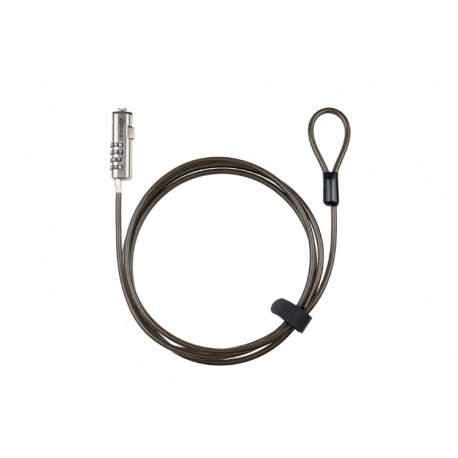 CABLE LOCK DE SEGURIDAD TIPO NANO CON COMBINACION PARA PORTATILES 1.5M GRIS TOOQ