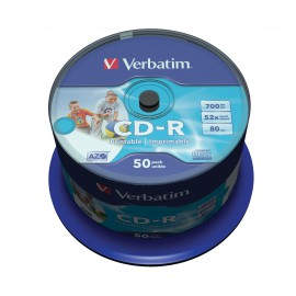 Verbatim CD-R AZO Wide Inkjet Printable - ID Branded 43309