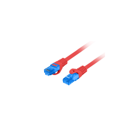 LATIGUILO LANBERG CAT.6A S/FTP LSZH CCA FLUKE PASSED 3M ROJO