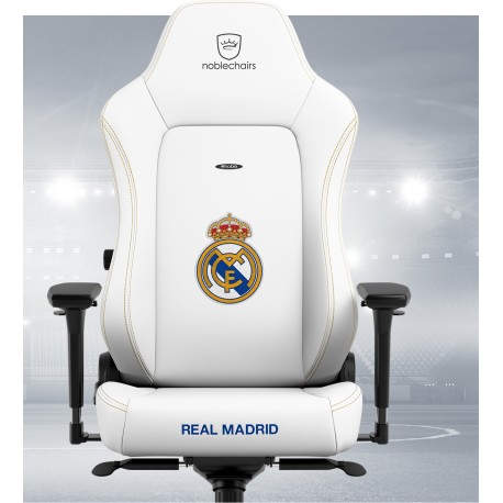 noblechairs Hero Real Madrid Edition Silla para videojuegos de PC Asiento acolchado tapizado Blanco