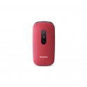 Panasonic KX-TU446 6,1 cm (2.4'') 110 g Rojo Teléfono para personas mayores