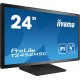 iiyama ProLite T2452MSC-B1 pantalla para PC 60,5 cm (23.8'') 1920 x 1080 Pixeles Full HD LCD Pantalla táctil Multi-usuario Negro