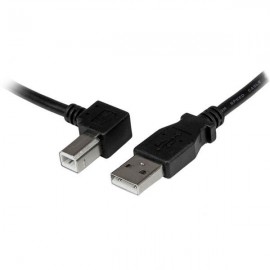 Cable Adaptador USB 2m para Impresora Acodado - 1x USB A Macho - 1x USB B Macho en Ángulo Izquierdo USBAB2ML