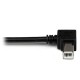 Cable Adaptador USB 2m para Impresora Acodado - 1x USB A Macho - 1x USB B Macho en Ángulo Izquierdo USBAB2ML