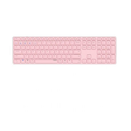 Rapoo E9800M teclado Bluetooth QWERTY Rosa