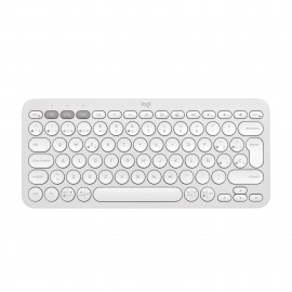 Logitech Pebble Keys 2 K380s teclado RF Wireless + Bluetooth QWERTY Español Blanco