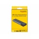 DeLOCK 42638 caja para disco duro externo M.2 Caja externa para unidad de estado sólido (SSD) Negro, Gris