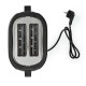 Nedis KABT300EAL tostadora 7 2 rebanada(s) 1000 W Aluminio, Negro