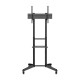 AISENS Soporte de Suelo ECO con Rueda, Bandeja para DVD para Monitor/TV 50Kg de 37-70, Negro